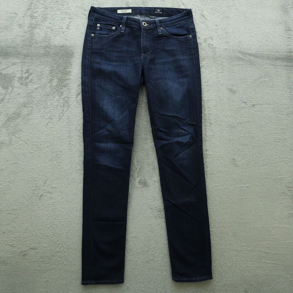 AG Jeans Women's Size 26R Blue Low-Rise The Stilt Cigarette Leg Denim 31" Inseam